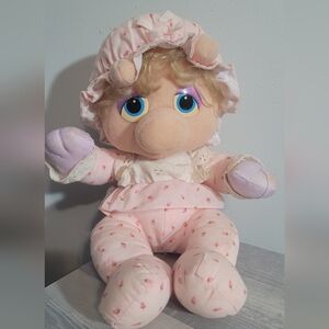 Vintage 1984 Muppet Babies Miss Piggy Plush Pampers 12" Plushy Hasbro Softies